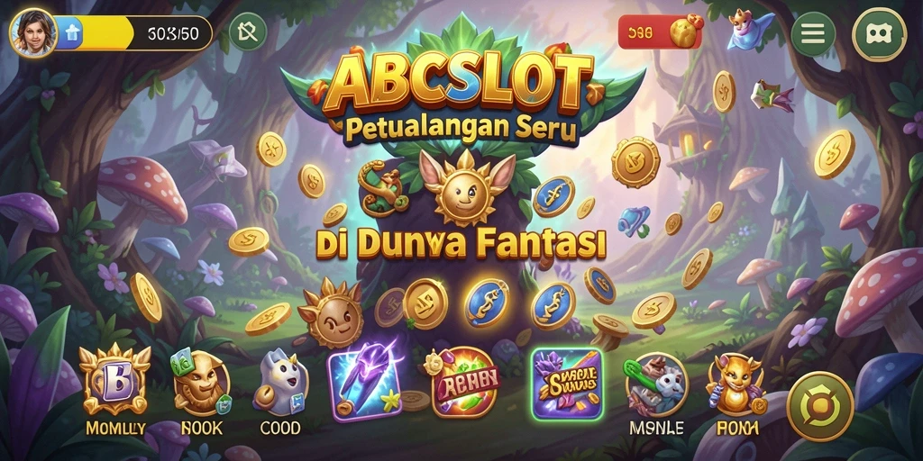 Tampilan gameplay ABCSLOT yang penuh aksi dalam dunia petualangan.