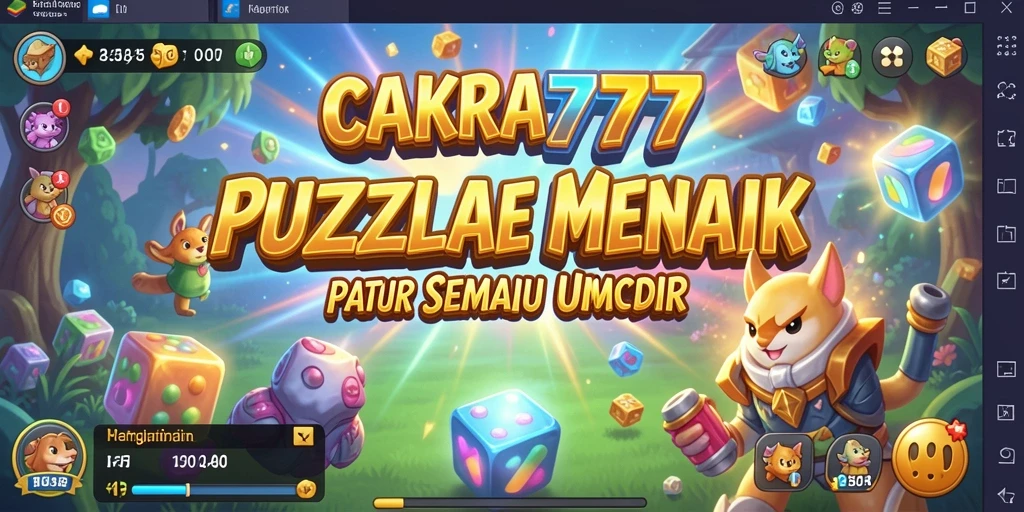Tampilan gameplay yang menantang dalam CAKRA777 - Puzzle seru.