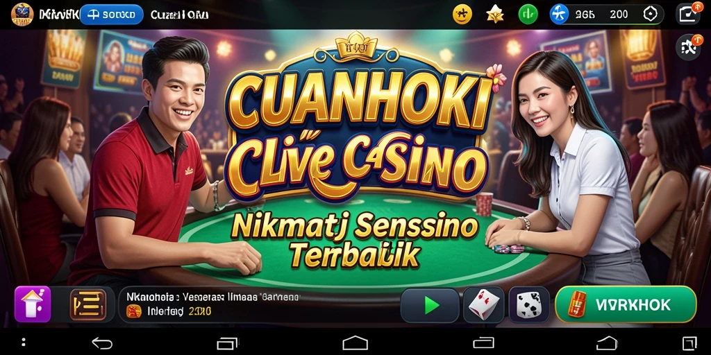 Tampilan menarik CUANHOKI saat permainan live casino berlangsung.