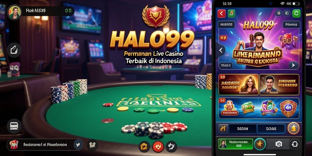 Screenshot gameplay HALO99 menampilkan aksi mendebarkan di Live Casino.