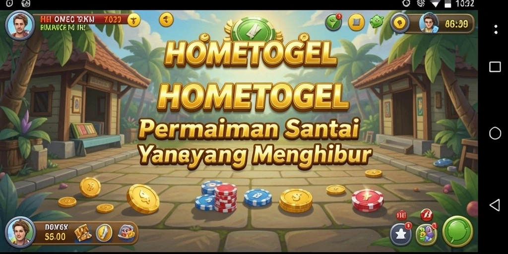 Tampilan permainan HOMETOGEL yang penuh warna dan menghibur.