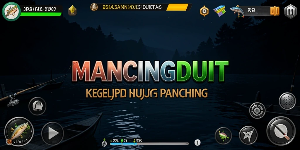 Screenshot gameplay MANCINGDUIT dengan suasana menakutkan yang menghantui.