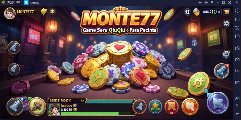 Tampilan menarik dari gameplay QiuQiu di MONTE77.