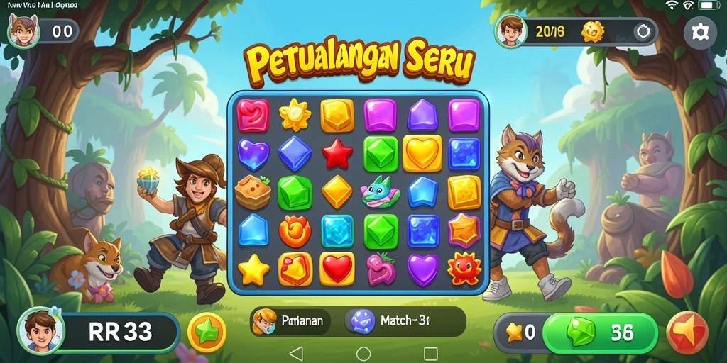 Gambaran gameplay seru dalam RR33 yang penuh warna.