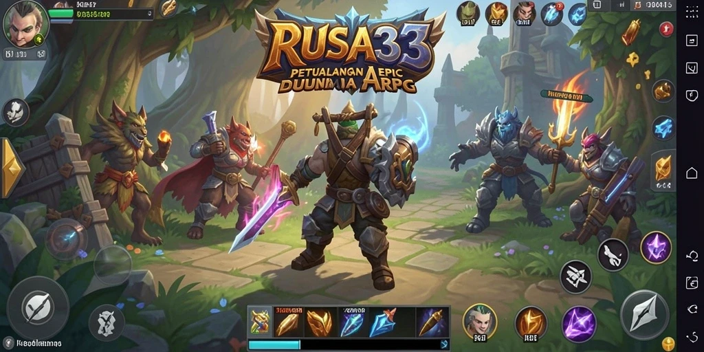 Tampilan gameplay menakjubkan dari <strong>RUSA33</strong> yang mencerminkan keindahan dunia ARPG.