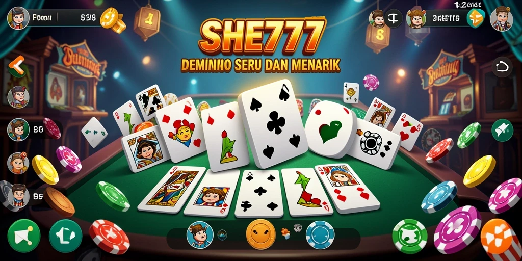 Tampilan gameplay yang seru di SHE777 dengan berbagai mode Domino.